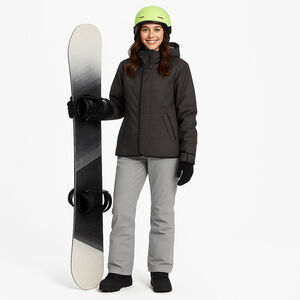 Burton Women’s Jet Set Insulated Snowboard Ski Jacket Gray Black Plaid Size L